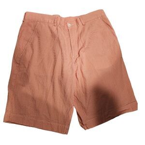 LACOSTE Red White Seersucker Mens Short -  Size 34